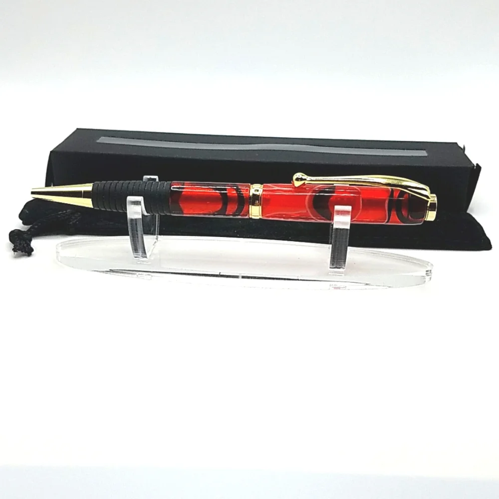 Handcrafted Ruby & Onyx Executive Pen